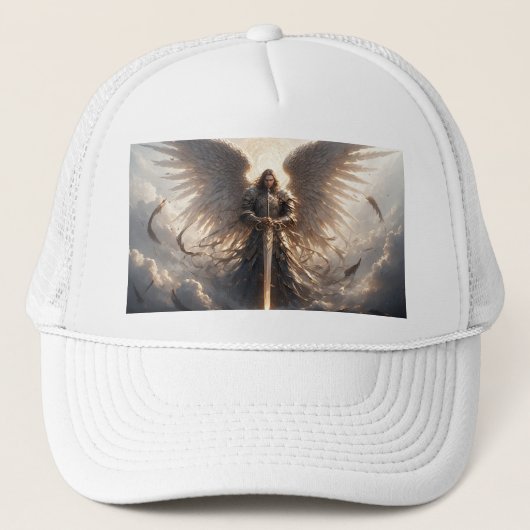 Powerful St Michael the Archangel Trucker Hat Truckerkappe (Vorderseite)