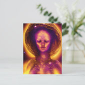 Powerful Star Woman Postkarte (Stehend Vorderseite)