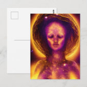 Powerful Star Woman Postkarte (Vorne/Hinten)
