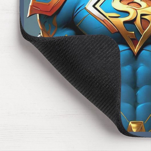 "Powerful Superhero Visuals" Mousepad (Ecke)