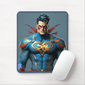 "Powerful Superhero Visuals" Mousepad (Mit Mouse)