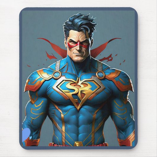 "Powerful Superhero Visuals" Mousepad (Vorne)