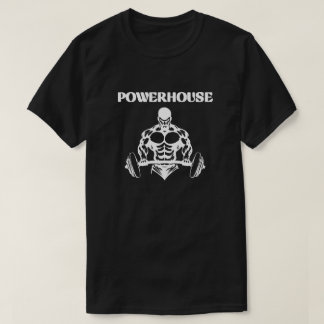 POWERHOUSE, BLACK MEN'S BASIC T-Shirt