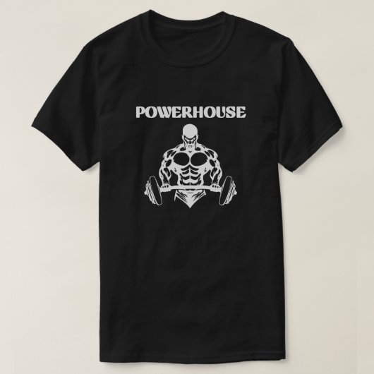 POWERHOUSE, BLACK MEN'S BASIC  T-Shirt (Design vorne)
