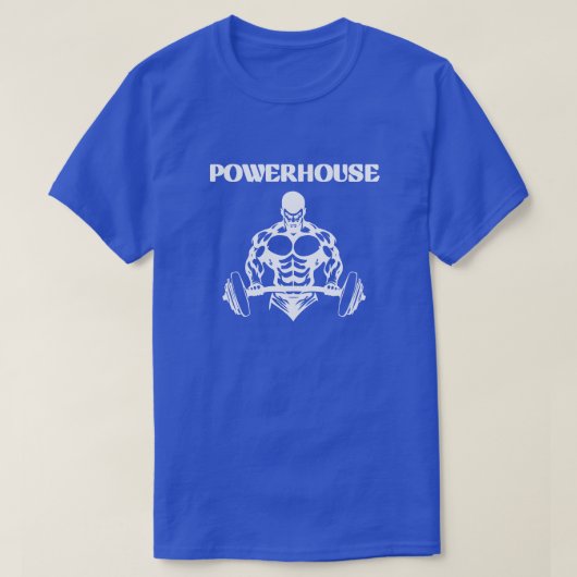 POWERHOUSE, DEEP ROYAL MEN'S BASIC  T-Shirt (Design vorne)