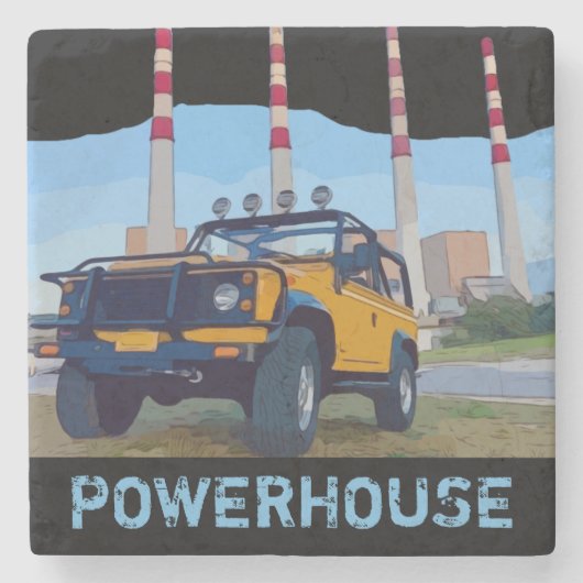 POWERHOUSE Stone Coaster Steinuntersetzer (Vorderseite)