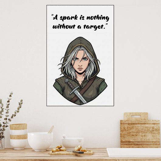 Powerless Book Quote Poster (Küche)