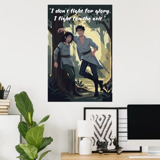 Powerless Quote Poster (Heimbüro)