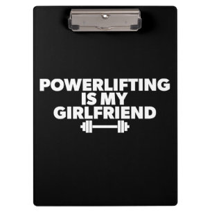 Powerlift ist meine Freundin Barbell Motivierend Klemmbrett