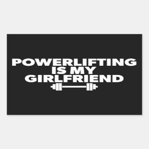 Powerlift ist meine Freundin Barbell Motivierend Rechteckiger Aufkleber