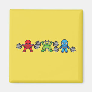 Powerlift Kawaii - Squat, Bench Press, Deadlift Magnet