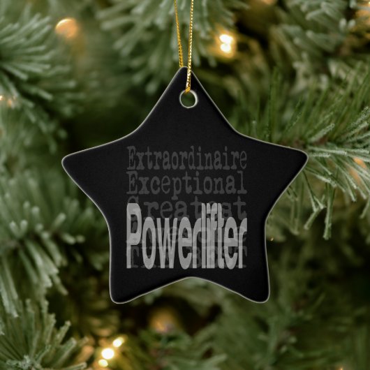 Powerlifter Extraordinator Keramik Ornament (Baum)