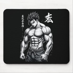 Powerlifter Japanischer Anime Style Muscle Bodybui Mousepad