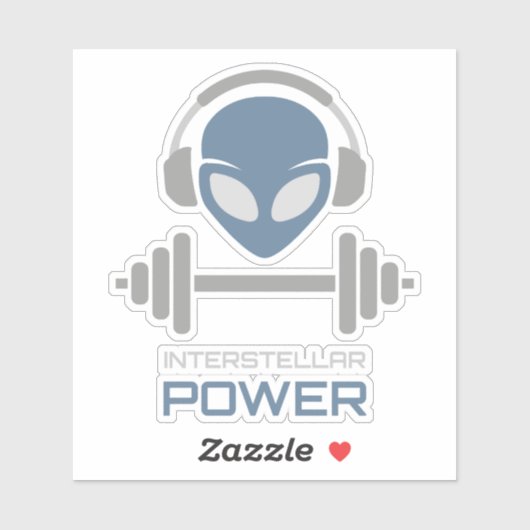 Powerlifting-Alien-Gym-Workout Aufkleber (Blatt)