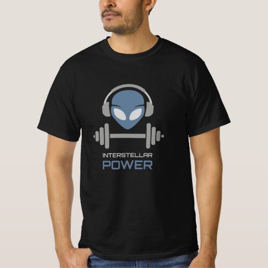 Powerlifting-Alien-Gym-Workout T-Shirt (Vorderseite)