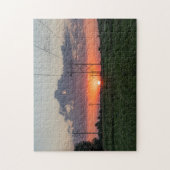 Powerline Sunset Landscape Puzzle (Vertikal)