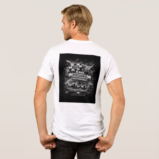 PowerOf3Brand Black & White Statement Tee (Rückseite voll)