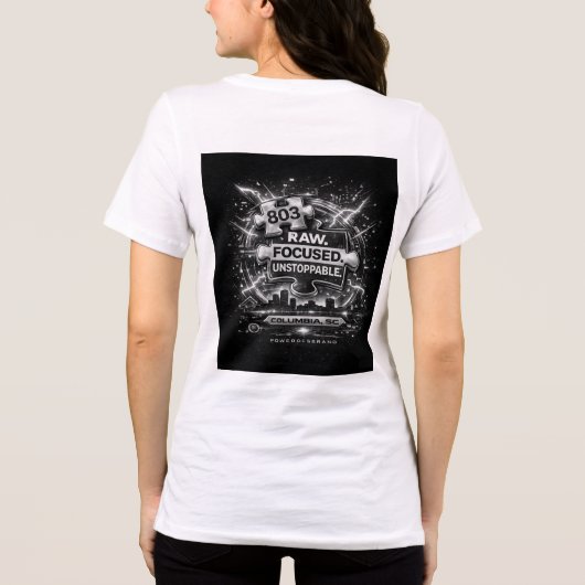 PowerOf3Brand Black & White Statement Tee (Rückseite)