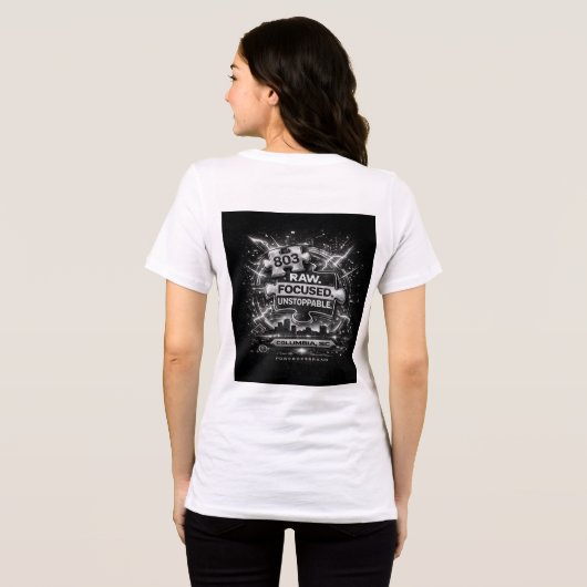 PowerOf3Brand Black & White Statement Tee (Rückseite voll)