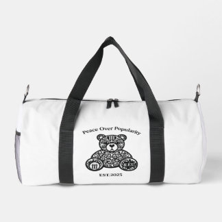 PowerOf3Brand „Peace Over Popularity“ Kleine Reise Duffle Bag