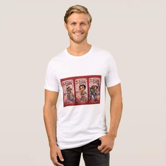 PowerOf3Brand Triple Vision Red Panel Graphic Tee (Vorderseite voll)