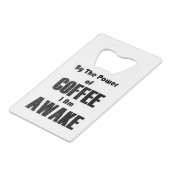 PowerofCOFFEE Geldbeutel Flaschenöffner (Rückseite Schrägansicht)