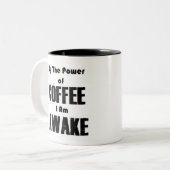 PowerofCOFFEE Zweifarbige Tasse (Vorderseite Links)