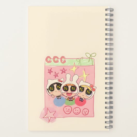 Powerpuff Chaos: Eine süße Collage Notizblock (Rückseite)