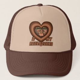 PowerPuff Dingus Brown Heart - GIRLFRIEND Truckerkappe