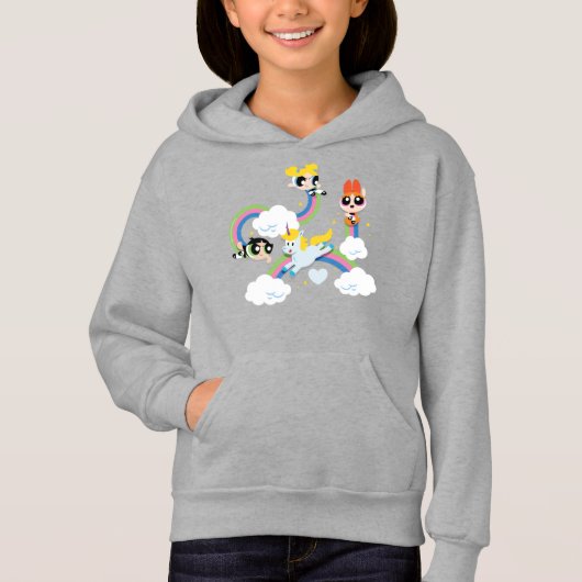 Powerpuff Girls & Donny Rainbow Pattern Hoodie (Vorderseite)