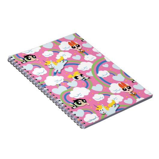 Powerpuff Girls & Donny Rainbow Pattern Notizblock (Rechte Seite)