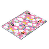 Powerpuff Girls & Donny Rainbow Pattern Notizblock (Linke Seite)