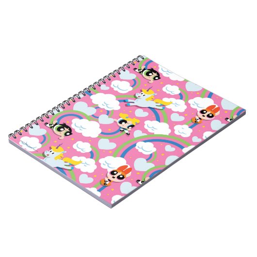 Powerpuff Girls & Donny Rainbow Pattern Notizblock (Linke Seite)