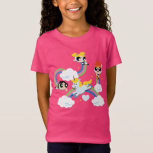 Powerpuff Girls & Donny Rainbow Pattern T-Shirt