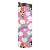 Powerpuff Girls & Donny Rainbow Pattern Thermosbecher (Nach rechts gedreht)