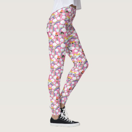Powerpuff Girls & Donny Regenbogenmuster Leggings (Rechts)