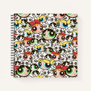 Powerpuff Girls Face Pattern Notizblock