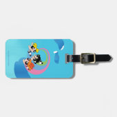 Powerpuff Girls fliegen durch den Himmel Gepäckanhänger (Vorderseite horizontal)