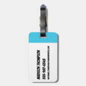 Powerpuff Girls fliegen durch den Himmel Gepäckanhänger (Rückseite vertikal)