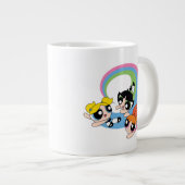 Powerpuff Girls fliegen durch den Himmel Jumbo-Tasse (Vorderseite Rechts)