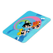 Powerpuff Girls fliegen durch den Himmel Magnet (Linke Seite)