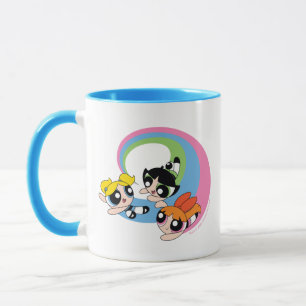 Powerpuff Girls fliegen durch den Himmel Tasse