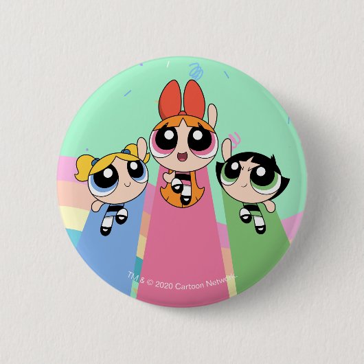Powerpuff Girls Fly High Button (Vorderseite)