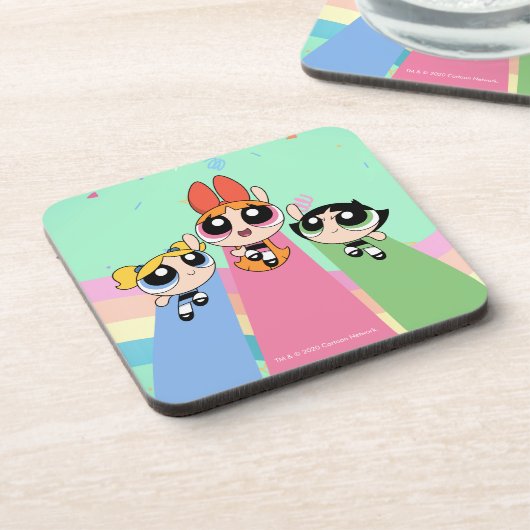 Powerpuff Girls Fly High Getränkeuntersetzer (Linke Seite)