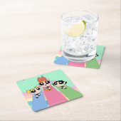 Powerpuff Girls Fly High Rechteckiger Pappuntersetzer (Vor Ort)