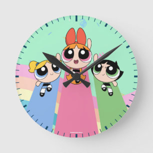 Powerpuff Girls Fly High Runde Wanduhr