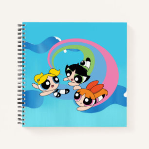 Powerpuff Girls Fly Through The Sky Notizblock
