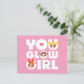 Powerpuff Girls: Ihr Glow Girl Einladungspostkarte (Stehend Vorderseite)