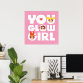 Powerpuff Girls: Ihr Glow Girl Poster (Heimbüro)