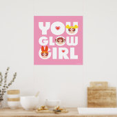 Powerpuff Girls: Ihr Glow Girl Poster (Küche)
